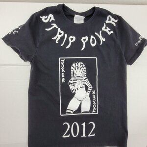 Strip Poker T-Shirt Womens Small Black Graphic Sphinx Joker Event Tee Port & Co